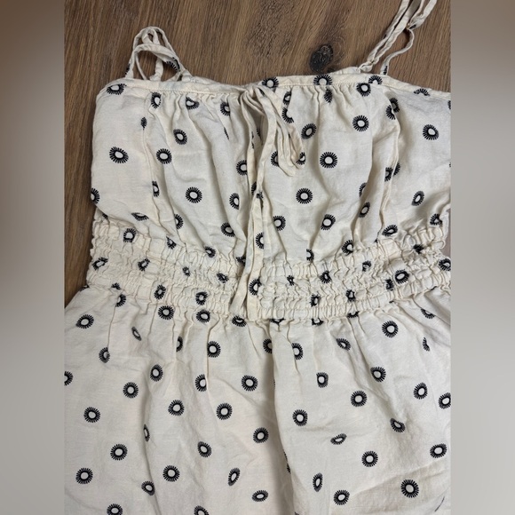 Loft sunshine sundress strap tiered midi dress smocked bodice size 6P linenblend - Picture 4 of 4